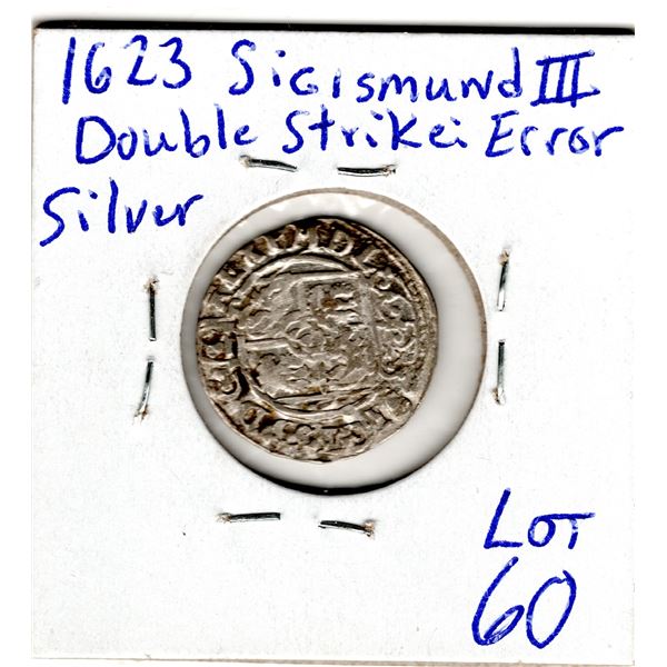1623 POLAND LITHUANIA POLTORAK SIGISMUND III DOUBLE STRIKE ERROR