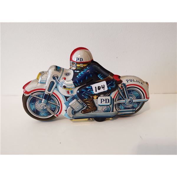 Friction police motorcycle 8.5"