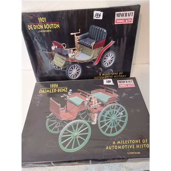 1901 De Dion Bouton 1:16 1886 Daimler-Benz model kit, sealed