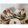 Image 5 : 8 Old Country Rose Royal Albert cups & saucers with cream and sugar bowls and plate