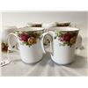 Image 4 : Old Country Rose Royal Albert coffee cups cream and sugar bowls with plate