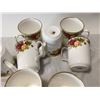 Image 5 : Old Country Rose Royal Albert coffee cups cream and sugar bowls with plate