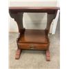 Image 2 : Maple end table - 1 drawer open bottom - 22"H X 20"W X 24"D