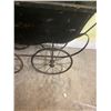 Image 2 : Stroller - Lute 1800's, steel wheels, wooden cradle 33 long 18" high