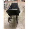 Image 5 : Stroller - Lute 1800's, steel wheels, wooden cradle 33 long 18" high