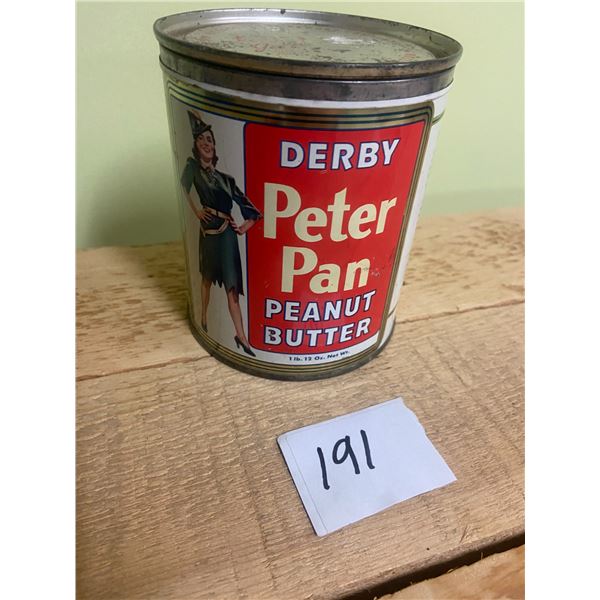 Peanut butter tin - Peter Pan 1 lb, 12 oz, excellent condition