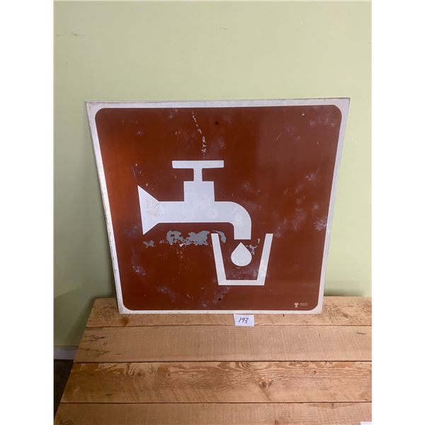 Water tap sign - metal 74" X 24"