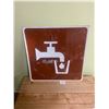 Image 1 : Water tap sign - metal 74" X 24"