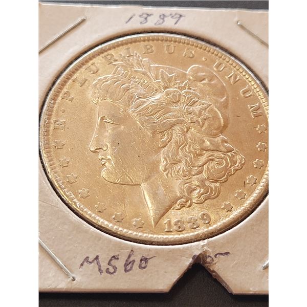 1889 Morgan Dollar MS60 Philadelphia