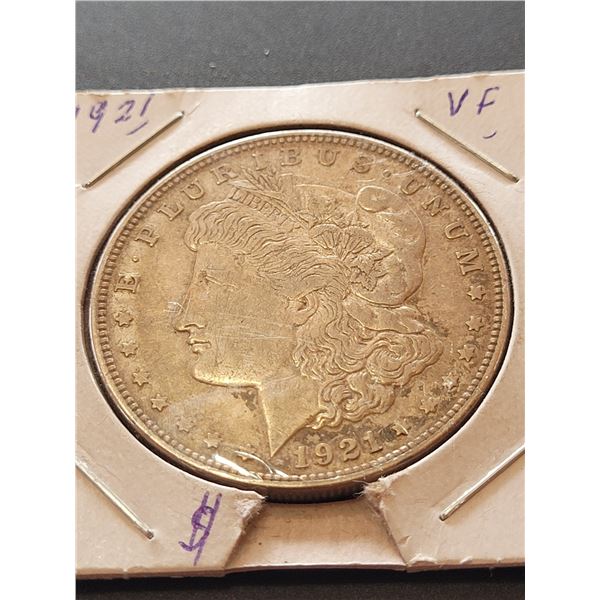 1921 Morgan Dollar VF condition