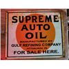 Image 1 : Fantasy Gulf Supreme auto oil porcelain sign 21" X 18"