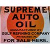 Image 2 : Fantasy Gulf Supreme auto oil porcelain sign 21" X 18"