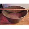 Image 2 : Fabulous brass jelly pail - large 15"D - 80+ years old!