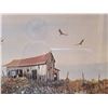Image 2 : Prairie Barn / Hawks print 22 X 14" signed "Ampel" 1975 *Matches print in lot 241*
