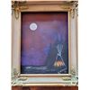 Image 1 : Painting on canvas - Silhouettes in Teepee 9.5" X 11.5" signed "Keschane"