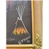 Image 2 : Painting on canvas - Silhouettes in Teepee 9.5" X 11.5" signed "Keschane"