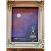 Image 3 : Painting on canvas - Silhouettes in Teepee 9.5" X 11.5" signed "Keschane"
