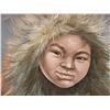Image 3 : Painting on canvas of Inuit boy 16" X 12" signed "T. Paine"