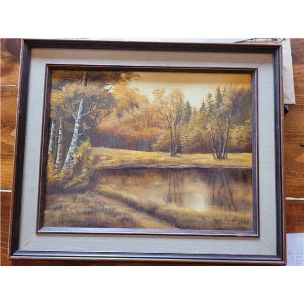 Painting on canvas - Landscape by Nettie Harder Canadian artist 1985 - signed, 24" X 20"