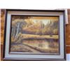 Image 1 : Painting on canvas - Landscape by Nettie Harder Canadian artist 1985 - signed, 24" X 20"