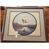 Image 1 : Oil painting by Sask artist Sanford Fischer Canada geese - signed *matches lot 247*