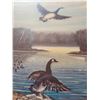 Image 3 : Oil painting by Sask artist Sanford Fischer Canada geese - signed *matches lot 247*