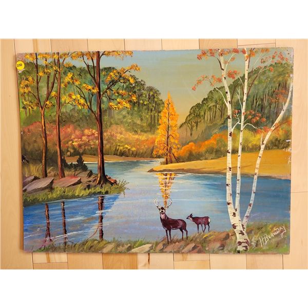 Henry Beaudry painting - Battleford, SK artist, 24" X 18" signed.