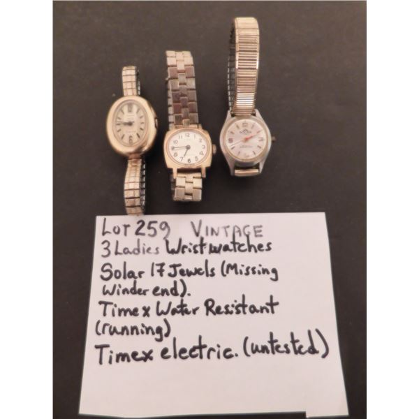 VINTAGE LADIES WRISTWATCHES SEE PHOTO INCLUDING EATONS SOLAR