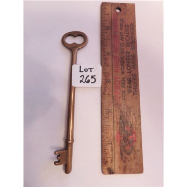 LONG BRASS CPR BUNKHOUSE/CABOOSE SKELETON KEY