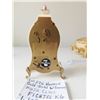 Image 4 : 6 ½” TALL GOLD BUHL W. GERMANY FICHTER K6 MUSIC CLOCK WORKS