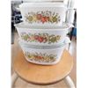 Image 1 : VINTAGE CORNING WARE CASSEROLE SET WITH LIDS ORIGINAL BOX ( NO CHIPS OR CRACKS) SPICE 0’LIFE