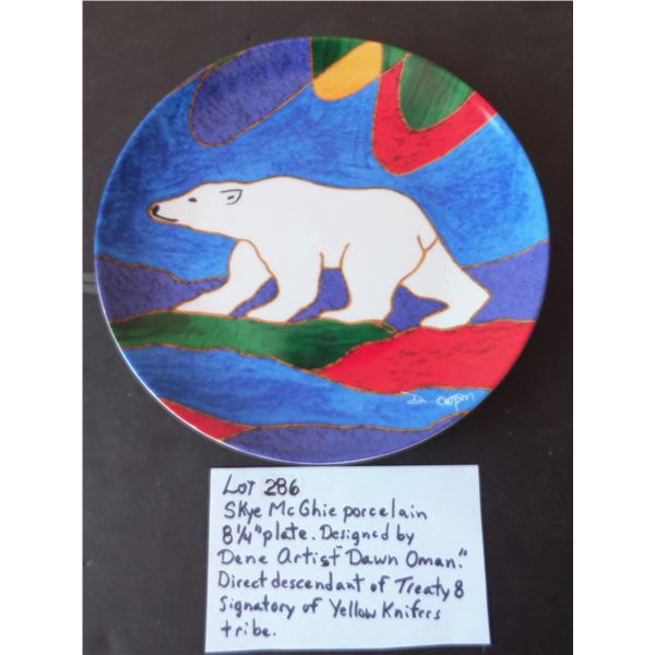 DAWN OMAN DESIGNED SKYE MC GHIE 8 ¼” PLATE YELLOWKNIFE