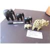 Image 1 : HAND CARVED EBONY AND STONE ELEPHANT COLLECTION