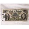 Image 1 : 1938 $5 Bank of Montreal, Charter Bank Note