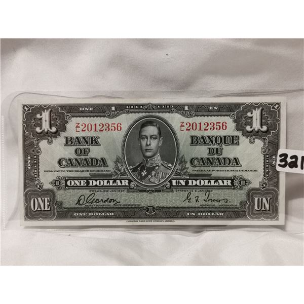 1937 $1 Bank of Canada, High Grade