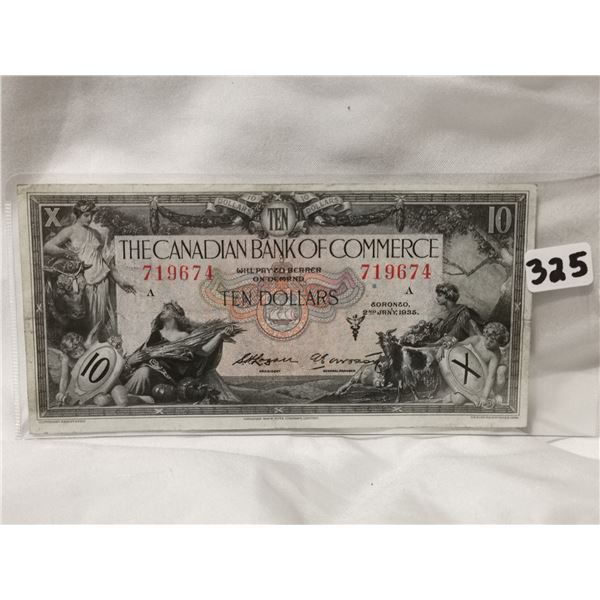 1935 $10 Bank of Commerce, Charter Bank Note