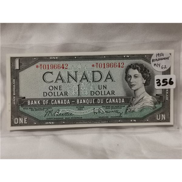 1954 $1 Replacement Bill, UNC