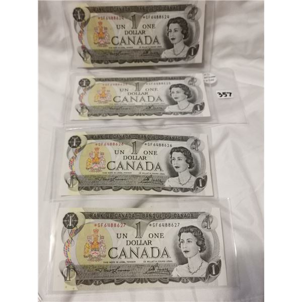 $1 1973 Four Replacements in Sequence, Rare