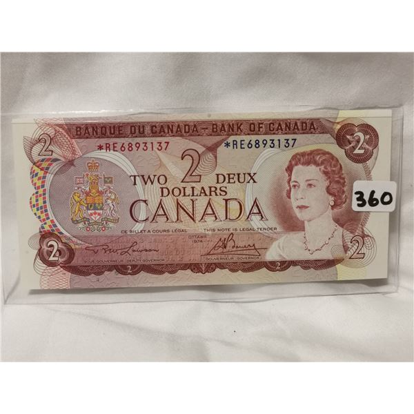 1974 $2 Replacement Bill, UNC