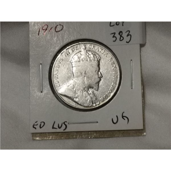 1910 Silver 50cent coin, Edwardian Leafs