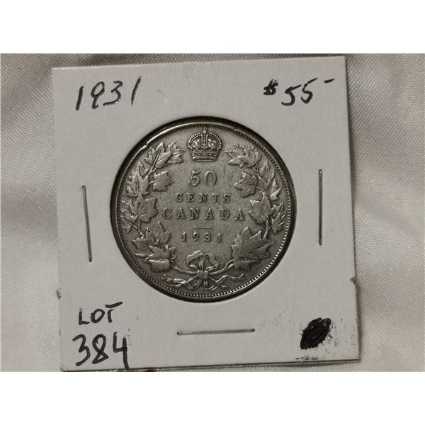 1931 Silver 50cent coin