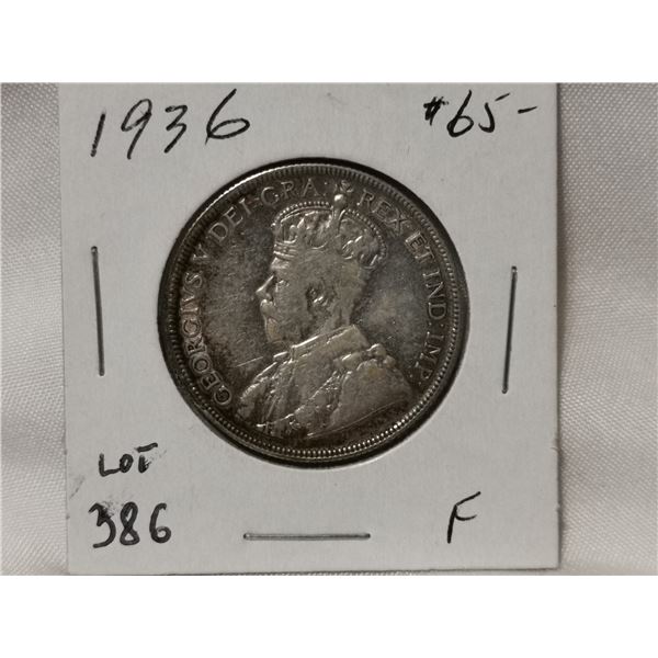 1936 Silver 50cent coin