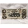 Image 1 : 1858 $5 International Bank Charter Bank Note