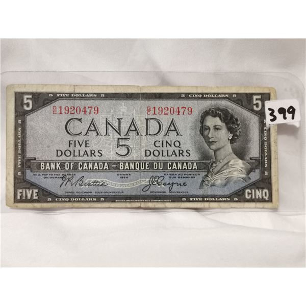 1954 $5 Devils Face Bill
