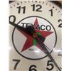 Image 2 : Wall Clock - Refurbished to Texaco Electric - Not Working 14" Across