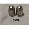 Image 1 : Vintage sterling silver salt & pepper shakers