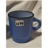 Image 2 : Rare Fire King black on blue cups, C handles