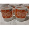 Image 3 : Set of 4 Fire King cups, funky orange