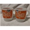 Image 4 : Set of 4 Fire King cups, funky orange