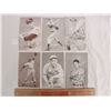 Image 1 : 6 x 1950's Baseball Cards Mickey Mantle, Stan Musial ect 3 3/8  x 5 1/4 inches